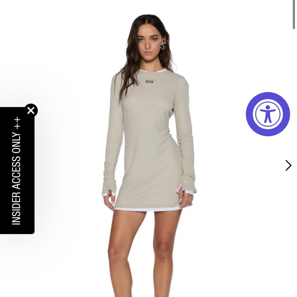 Crawford Ls Mini Dress Taupe KSUBI